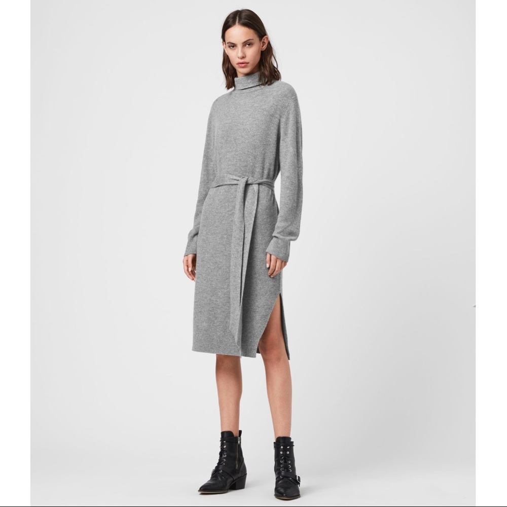 NWT All Saints Roza Cashmere Blend Jumper Dress